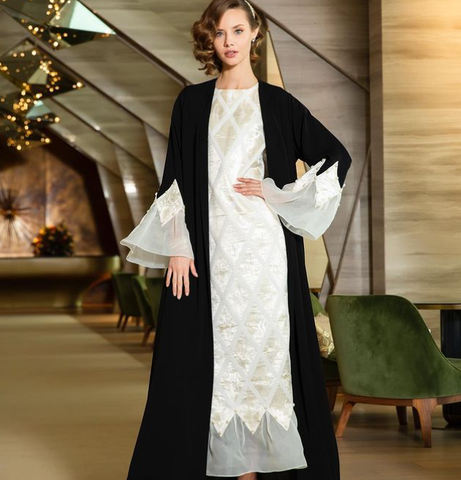 best Black and white abaya in dubai