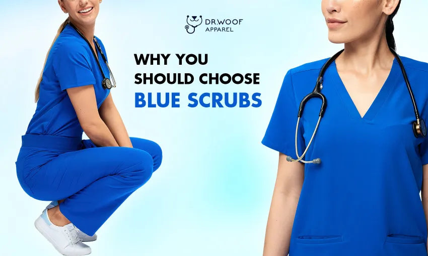 Choose The Best Blue Scrubs with Dr. Woof