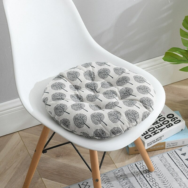 Printed Thicken Round Chair Cushion Seat Cushions