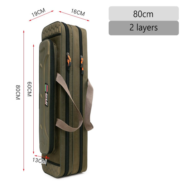 Fishing Bag Multifunctional Fishing Rod Reel Lure Pole Storage Bag Case Fishing Gear