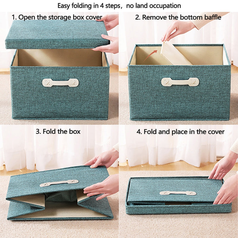 Foldable Storage Box Toy Book File Storage Box for Home Clothes