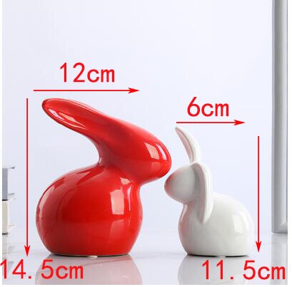 Modern Ceramic Swan Deer Elephant Figurines Crafts