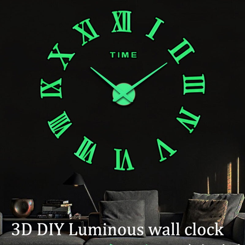 Luminous Wall Clocks Large 3D DIY Clock