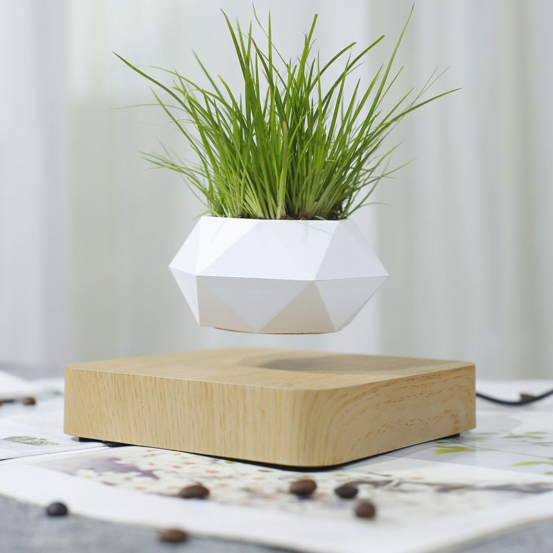 Levitating Air Bonsai Pot Rotation Planters Magnetic Levitation Suspension Flower Floating Pot