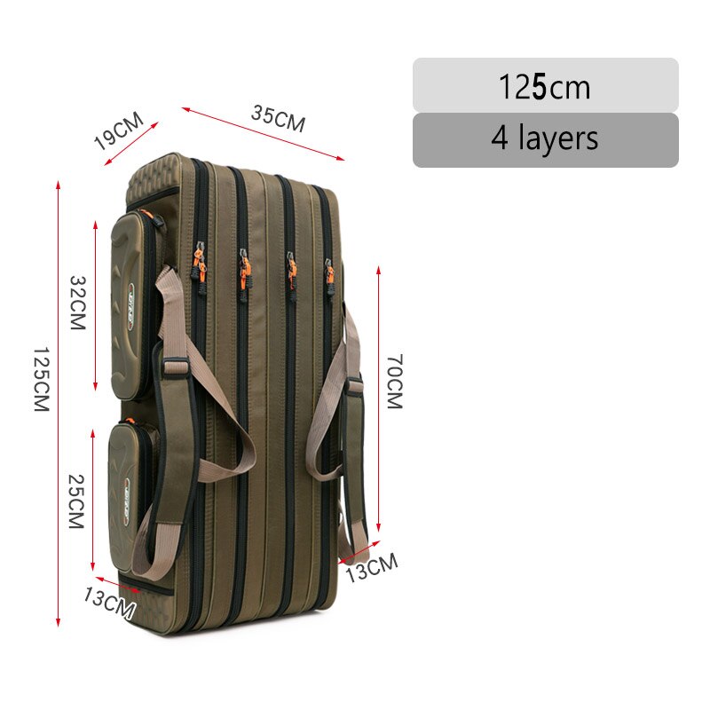 Fishing Bag Multifunctional Fishing Rod Reel Lure Pole Storage Bag Case Fishing Gear