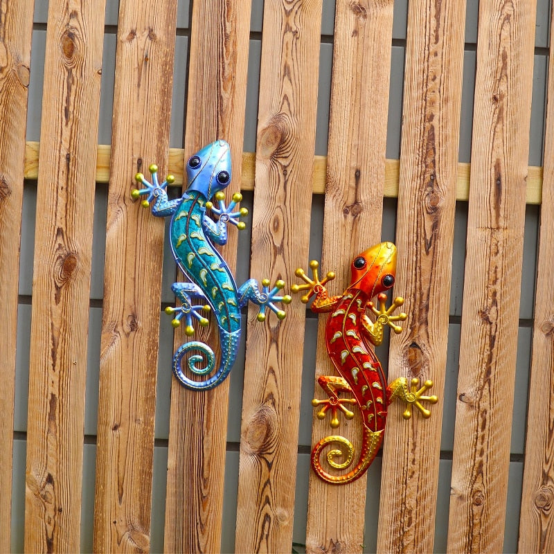 Home Decor Metal Gecko Wall