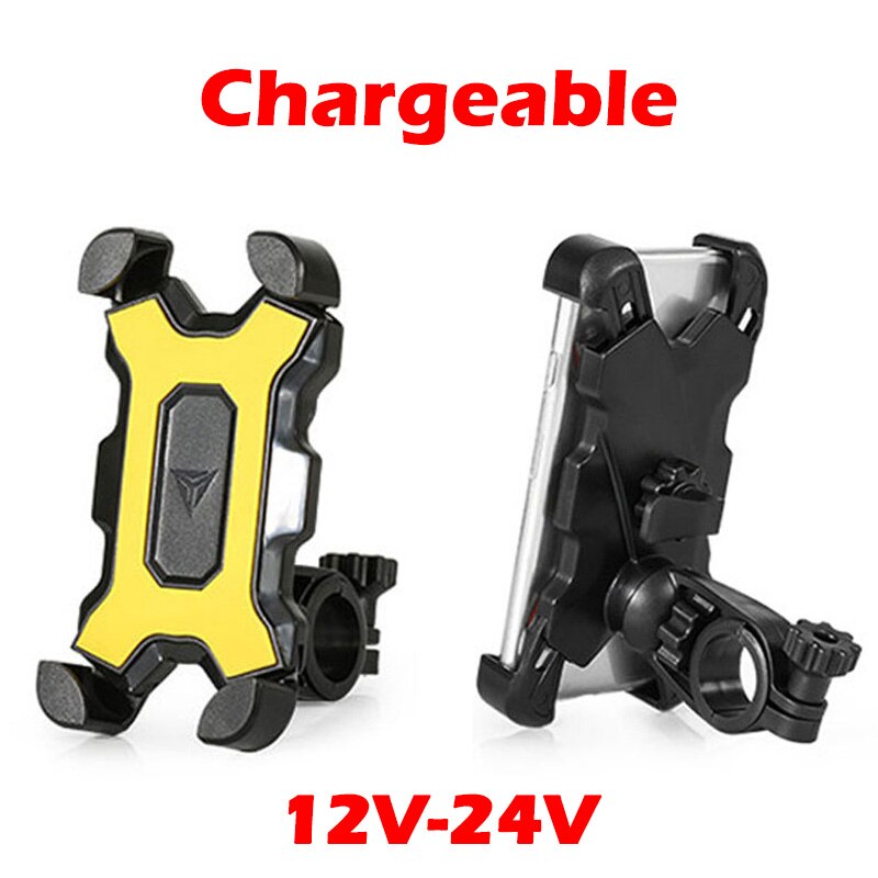 Bicycle Mobile Phone Holder Handlebar Mount Stand USB Charger Bike Motorcycle Cellphone Clip Bracket For iPhone Samsung Huawei