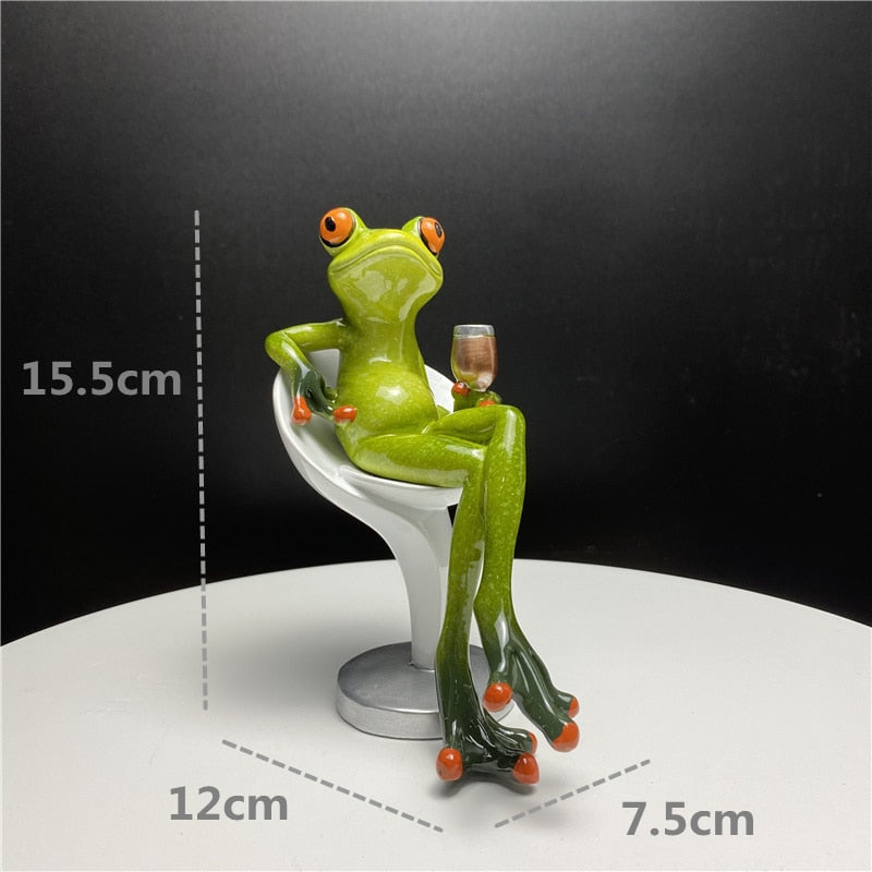 Leggy Frog Figurines Nordic Creative Animal Statues