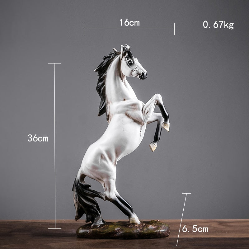 Resin Horse Statue Morden Art Animal Figurines