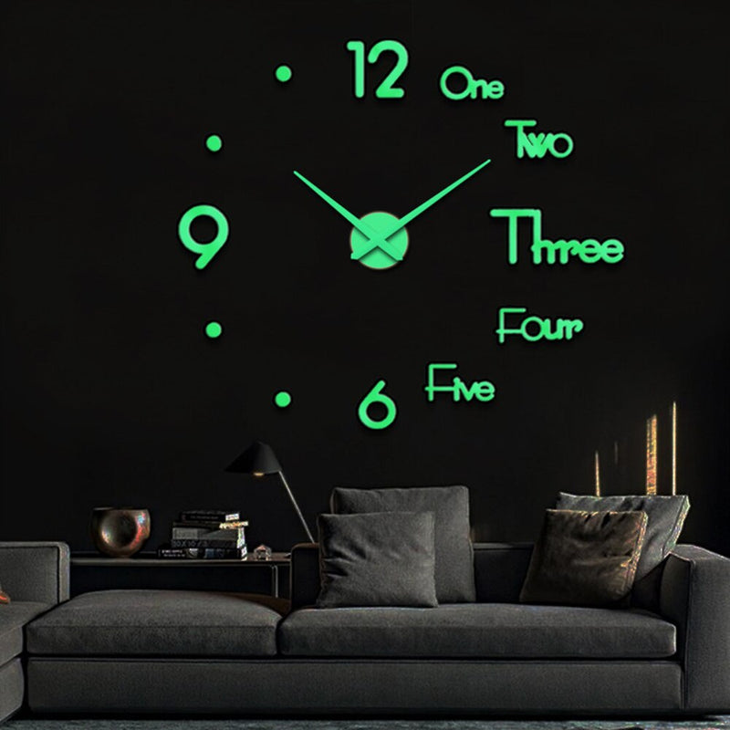 Luminous Wall Clocks Large 3D DIY Clock