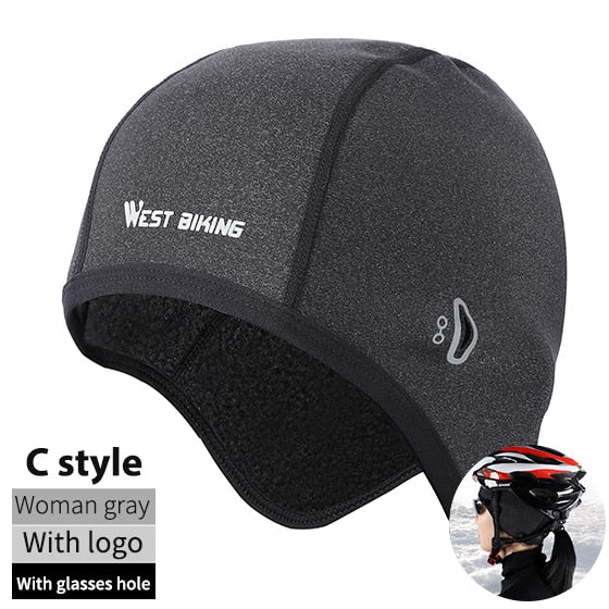 West Biking Cycling Caps Winter Warm Fleece Hats Thermal Bicycle
