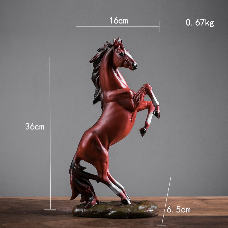 Resin Horse Statue Morden Art Animal Figurines