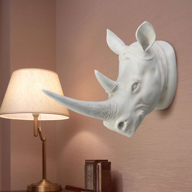 Resin Exotic Rhinoceros Head Ornament
