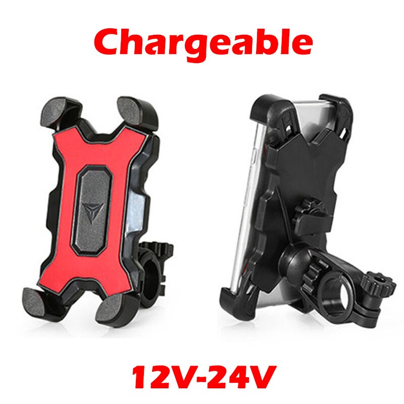 Bicycle Mobile Phone Holder Handlebar Mount Stand USB Charger Bike Motorcycle Cellphone Clip Bracket For iPhone Samsung Huawei
