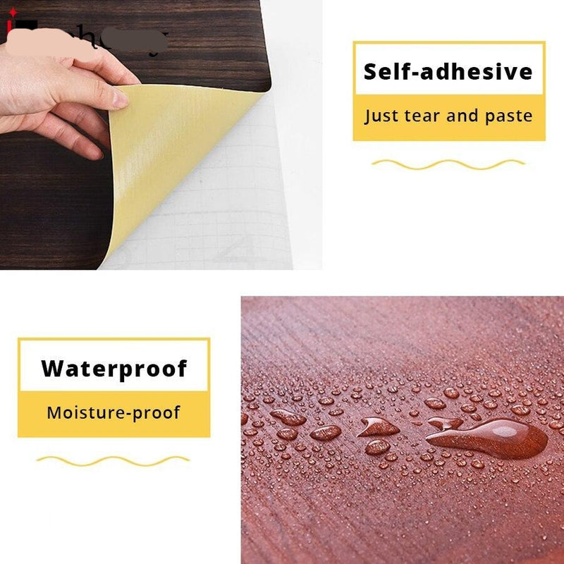 Waterproof Wood Vinyl Wallpaper Roll Self Adhesive Contact Paper Doors