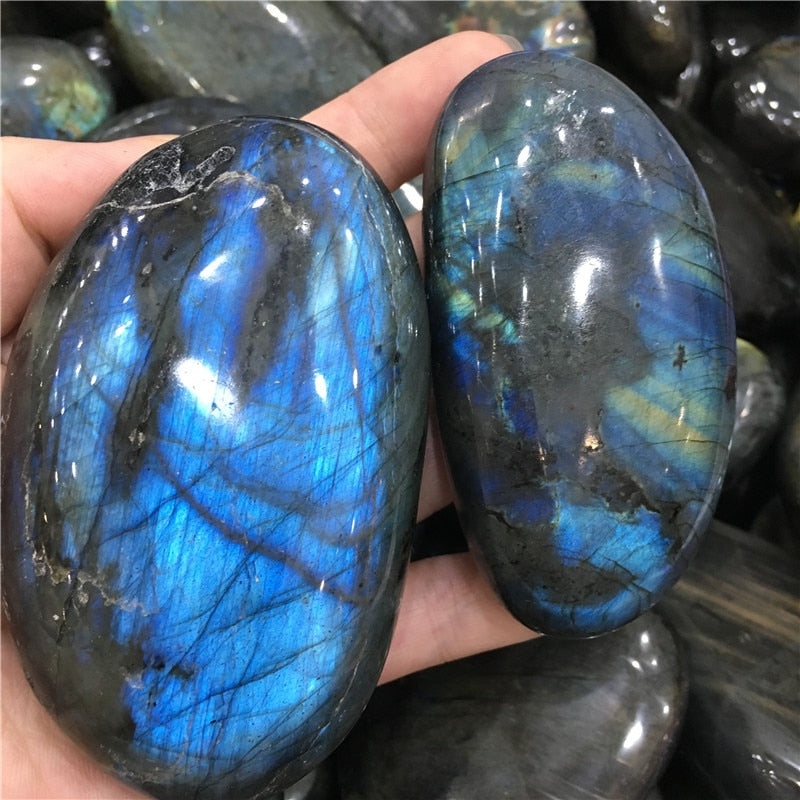 Natural Quartz Gemstones Crystal Healing Labradorite Stones Runes Collection