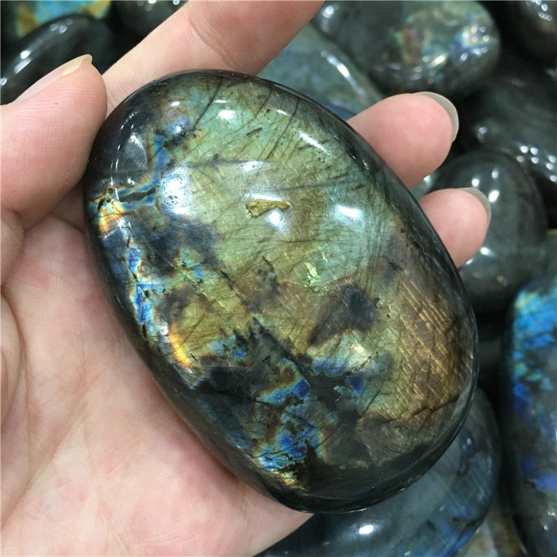 Natural Quartz Gemstones Crystal Healing Labradorite Stones Runes Collection