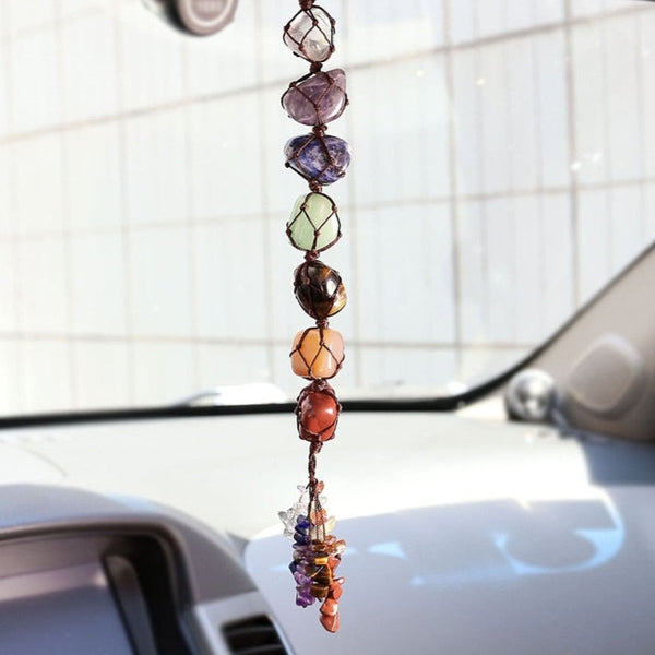 Tumbled Gemstone Chakra Tassel