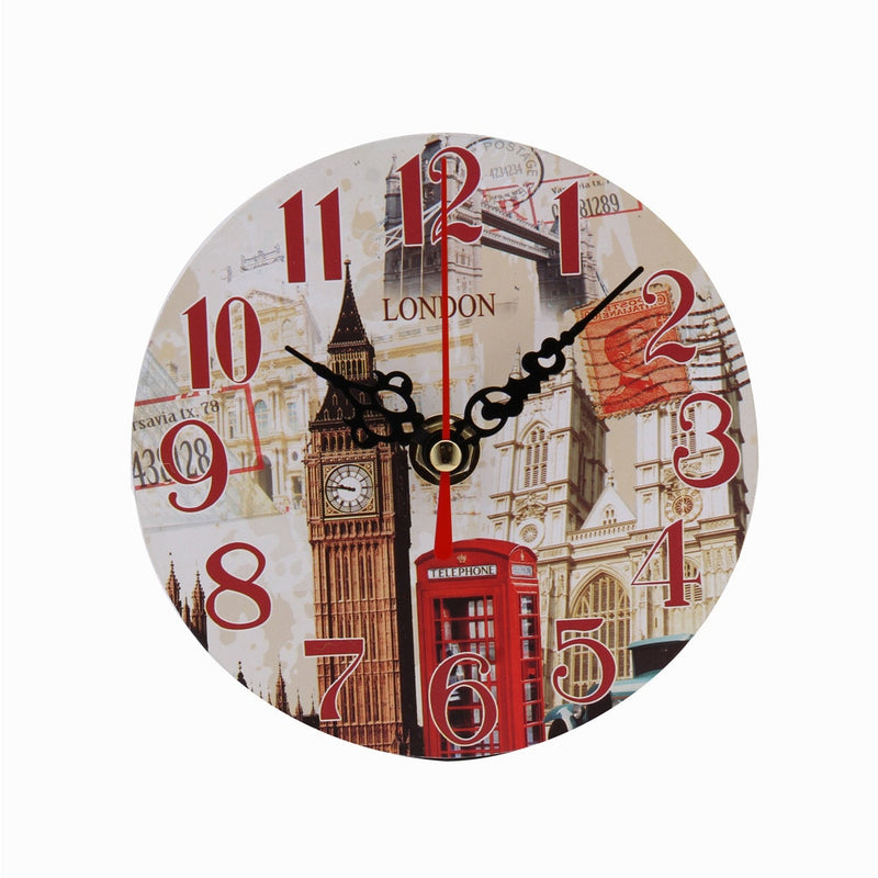 Vintage Style Antique Wood Wall Clock for Home Kitchen Office