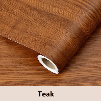 Waterproof Wood Vinyl Wallpaper Roll Self Adhesive Contact Paper Doors