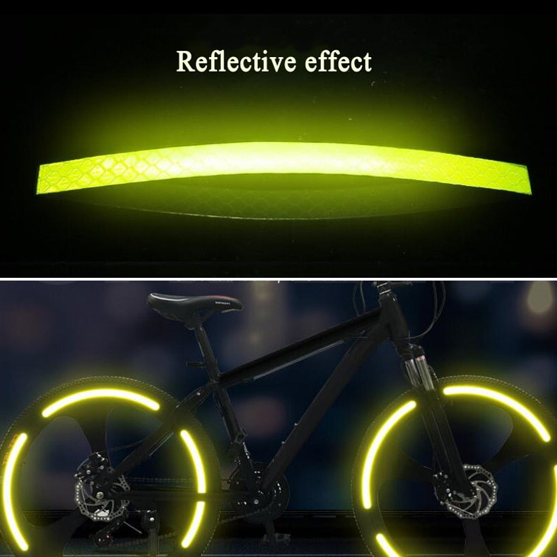 Bike Reflective Stickers Strip MTB Bicycle Wheel Sticker