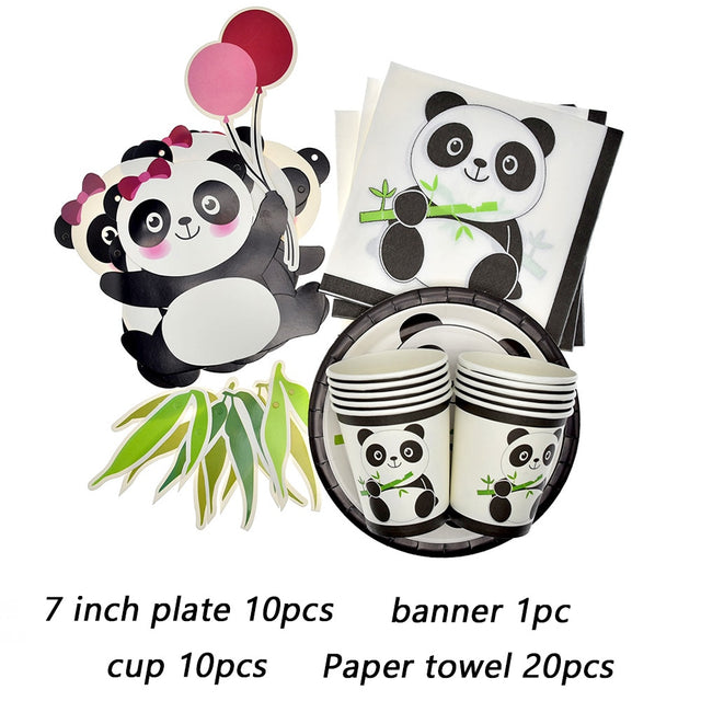 Cartoon Panda Birthday Party Decorations