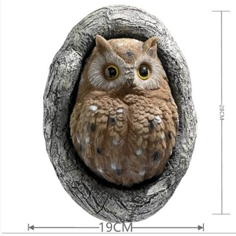 Decorative Garden Statue Little Owl Garden Yard Figurines