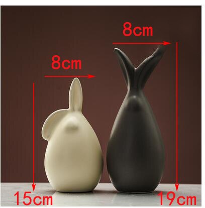 Modern Ceramic Swan Deer Elephant Figurines Crafts