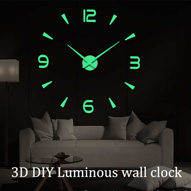 Luminous Wall Clocks Large 3D DIY Clock