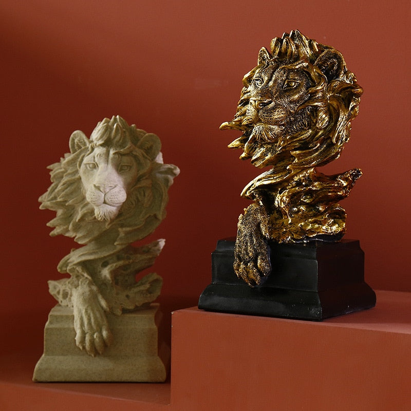 Lion Statues For Decoration Lion Statue Nordic Resin Figurine/Sculpture Model Animal Abstract Nordic Decoration Home