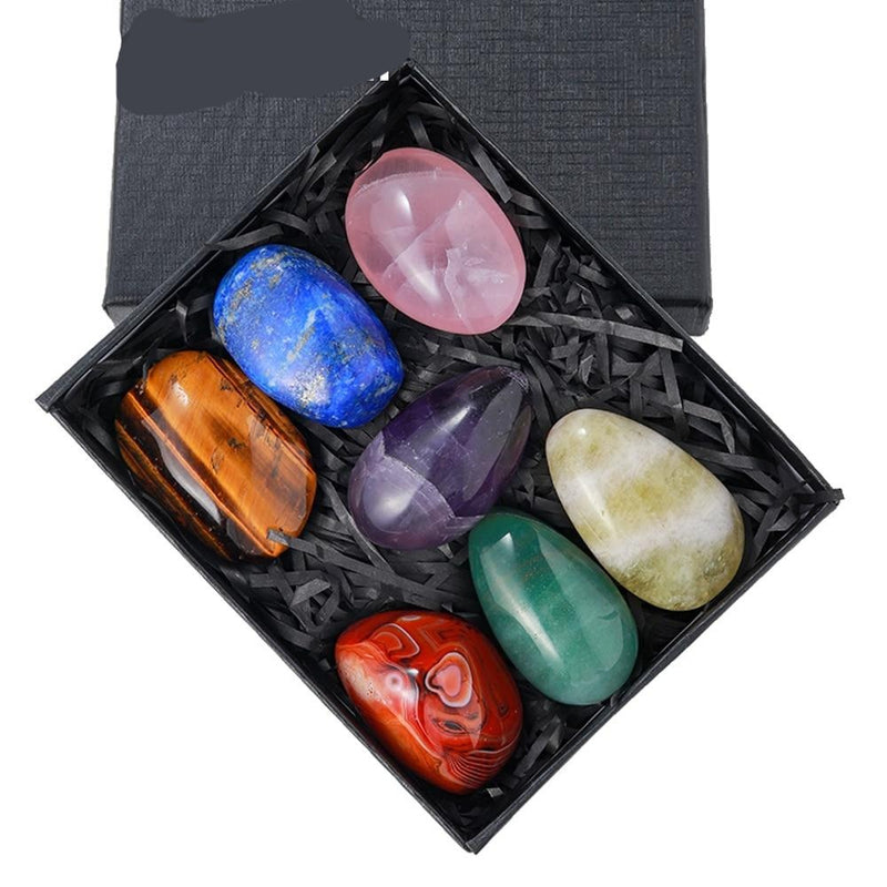 Natural seven color gem 7 Chakra reiki Crystal Healing Stone