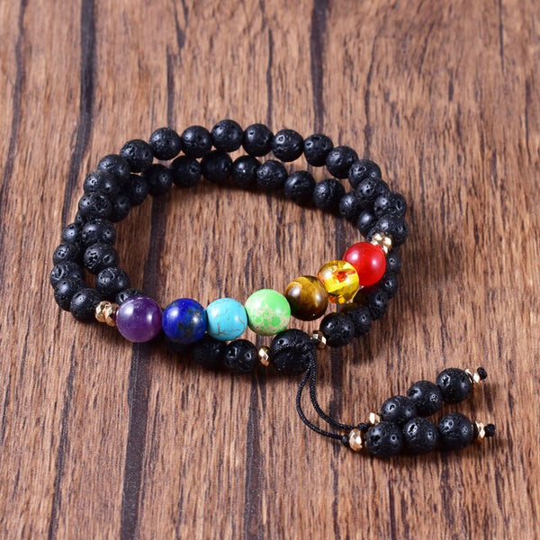 Black Lava Volcanic Rock Stones Meditation Chakras Japa 54 Mala Beads