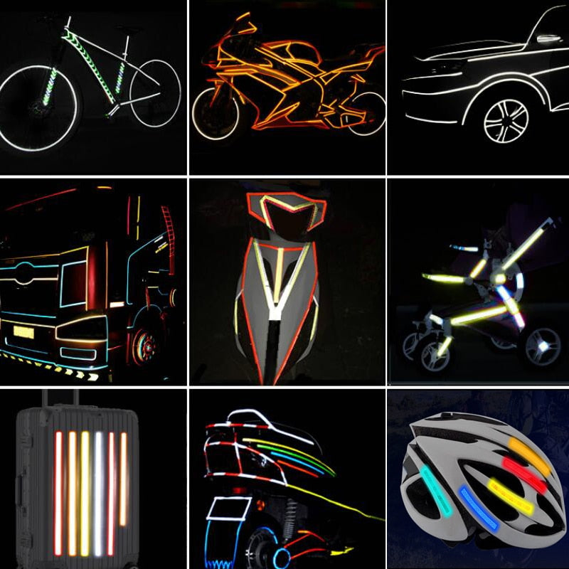 Bike Reflective Stickers Strip MTB Bicycle Wheel Sticker