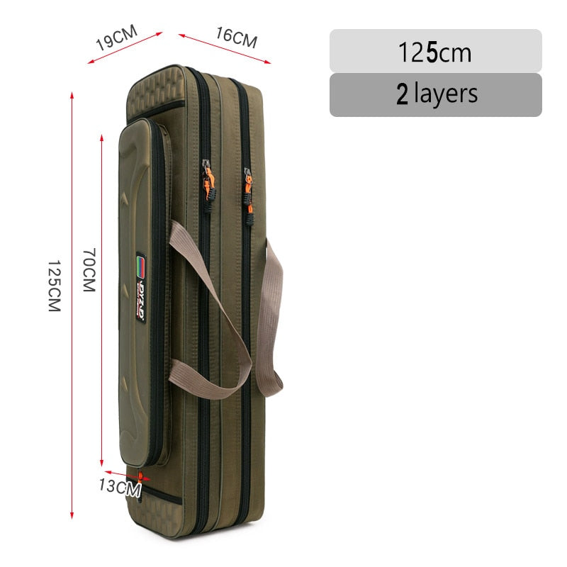 Fishing Bag Multifunctional Fishing Rod Reel Lure Pole Storage Bag Case Fishing Gear