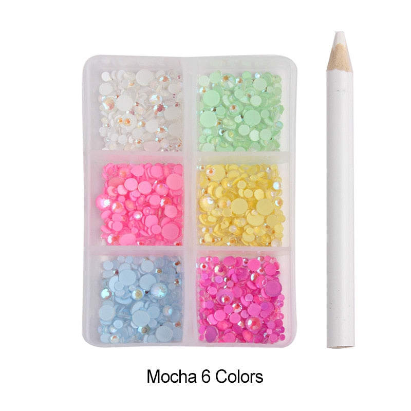 1000pcs Luminous Crystal SS6-20 Mixed Size Nail Art Rhinestone