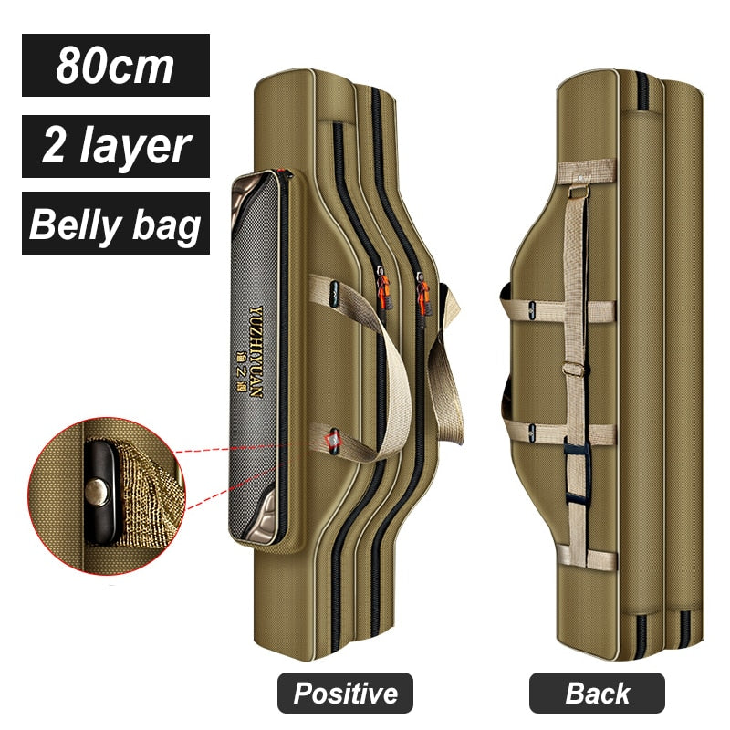 Fishing Bag Multifunctional Fishing Rod Reel Lure Pole Storage Bag Case Fishing Gear