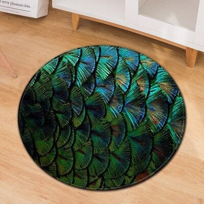 Round Shape Carpet Bohemian Style Living Room Bedroom Carpets Yoga Mat