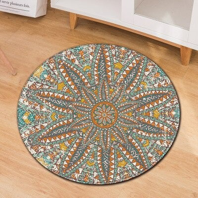 Round Shape Carpet Bohemian Style Living Room Bedroom Carpets Yoga Mat