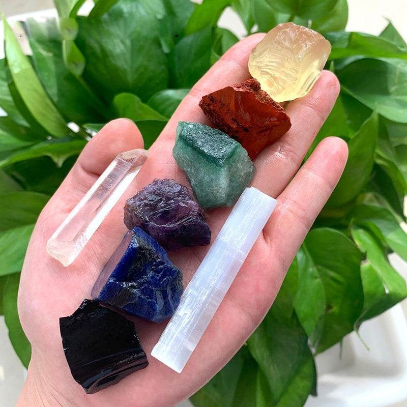 Runyangshi Natural crystal stone seven chakras large grain