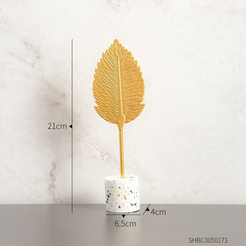 Leaf Model sculpture resin craft vintage home decor Modern Vintage Abstract Statue