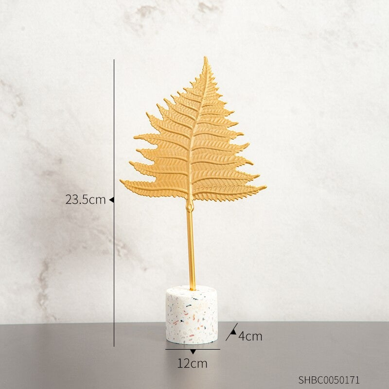 Leaf Model sculpture resin craft vintage home decor Modern Vintage Abstract Statue