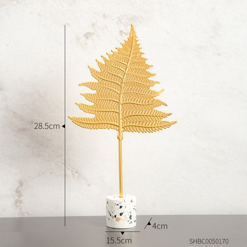 Leaf Model sculpture resin craft vintage home decor Modern Vintage Abstract Statue