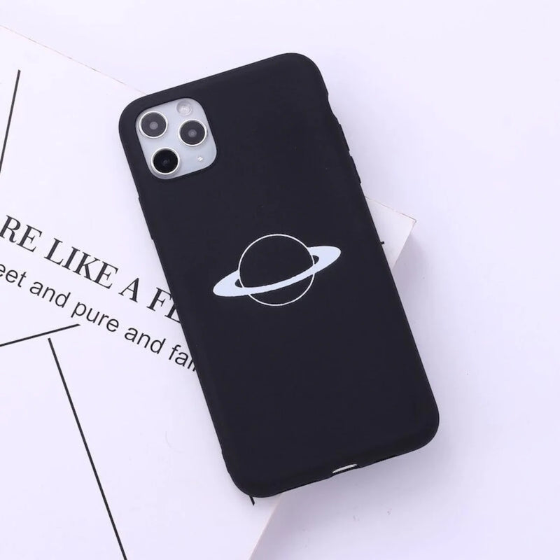Outer Space Astronaut Space Moon Phone case - Soft Silicone Case - For iPhone 12 11 13Pro Max Mini X XS XR Max 7 8 7Plus 8Plus SE
