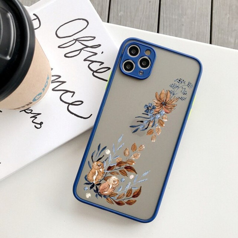 Fashion Floral Case - iPhone XS Max XR X 12 11 Pro max For iPhone SE 2020 8 7 6S Plus - Flower Birds Case - Hard Shockproof Cover