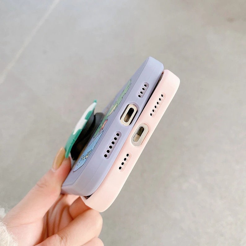 3D Bracket Cover - Cute Astronaut Spaceship Phone Case - Silicon Phone Case for apple iPhone 7 8 plus 11 Pro X XS MAX 12 Mini SE 6 6S