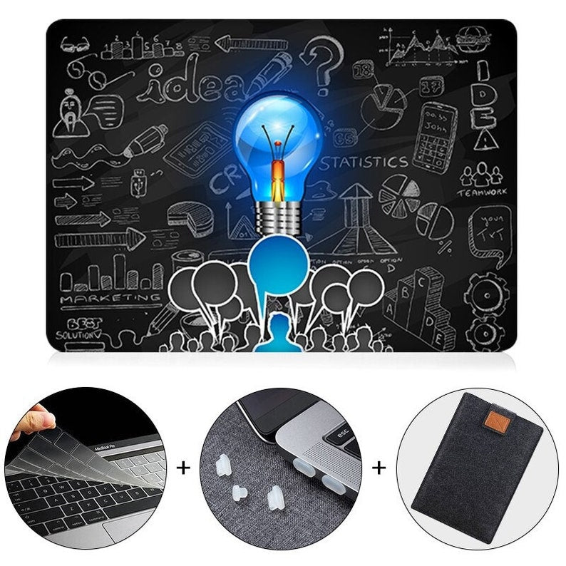 Laptop Case For Macbook Air Pro 13 14 15 16 11 12 - Retina With Touch Bar - ID Light Bulb Cover - Macbook Air 13.3 inch Funda