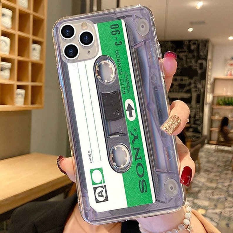 Retro Vintage Old Cassette Tape Phone Case - Silicone TPU Soft Back Cover - For iPhone 13 12 11 Pro X XR XS Max 7 8 6 6S Plu