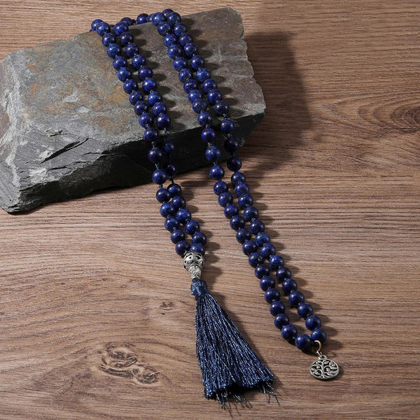 108 Mala Beads Necklaces 8mm Natural lapis lazuli Stone
