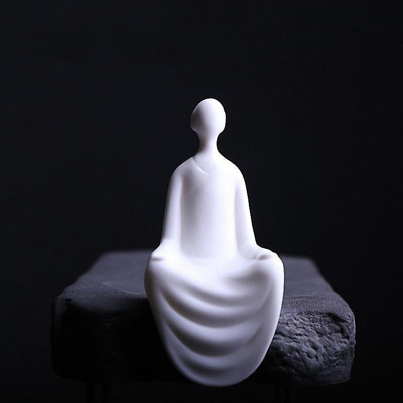 White Porcelain Zen No Face Statues Decoration Budas Decoracion