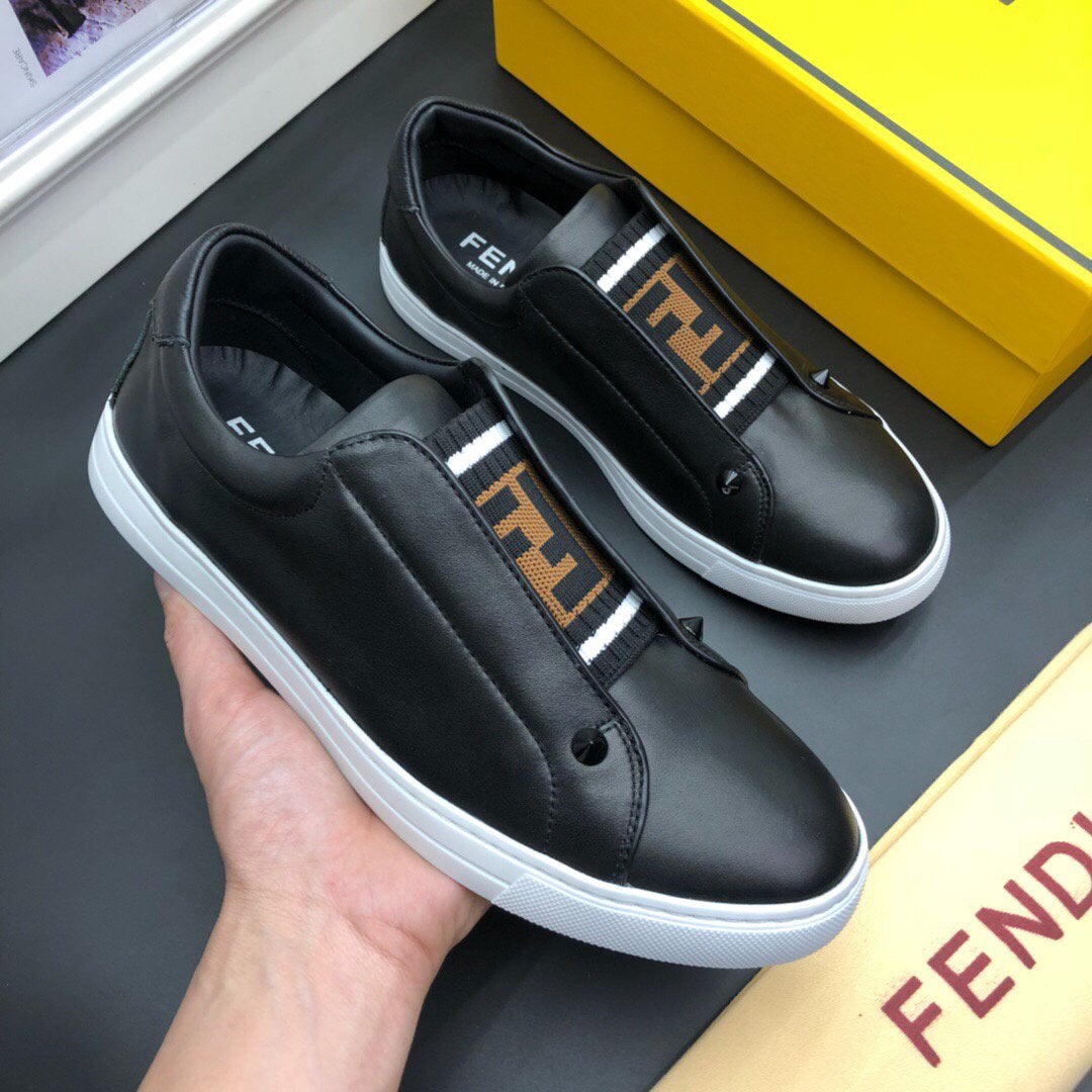 Fendi Men's Leather Fashion Low Top Sneakers Shoes